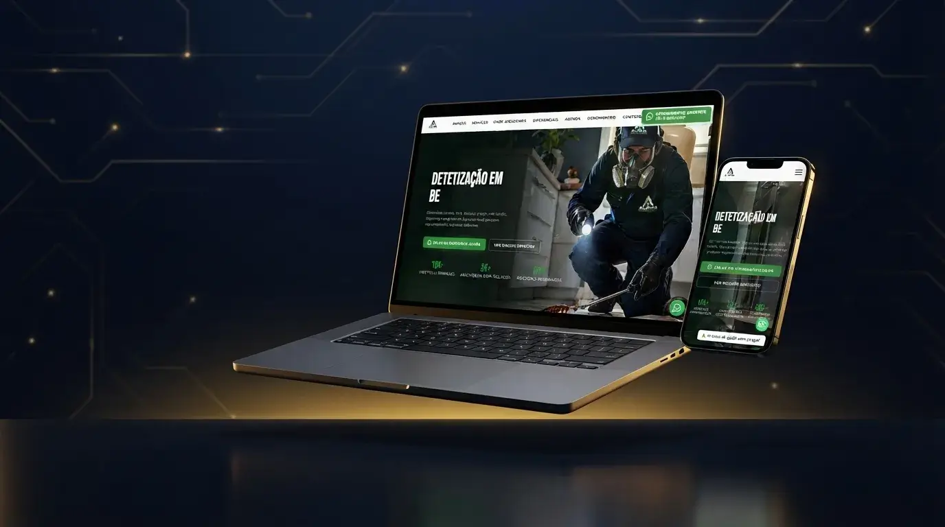 Composição editorial do projeto Alpha Dedetização