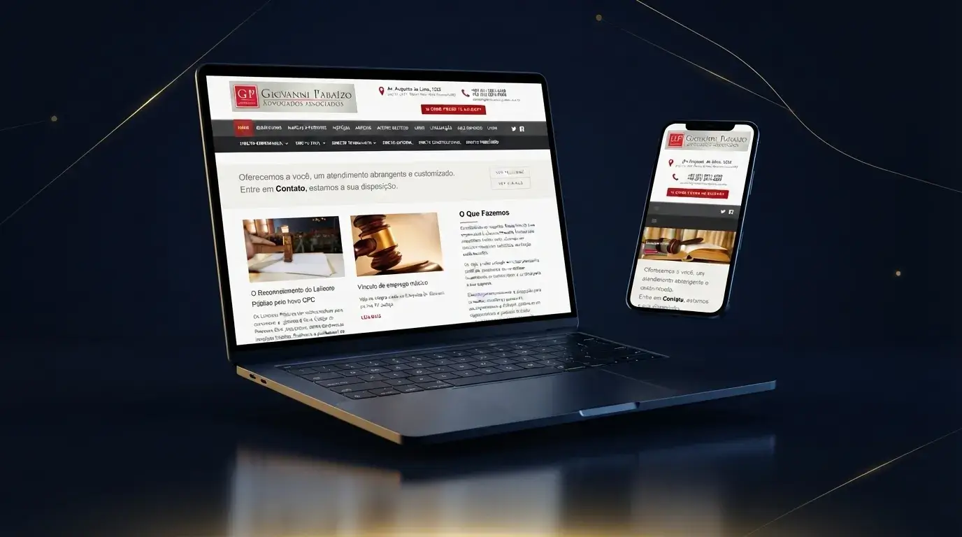 Composição editorial do projeto Paraizo Advogados