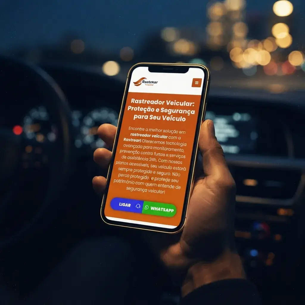 Versão mobile do site de Rastrear MG em uso