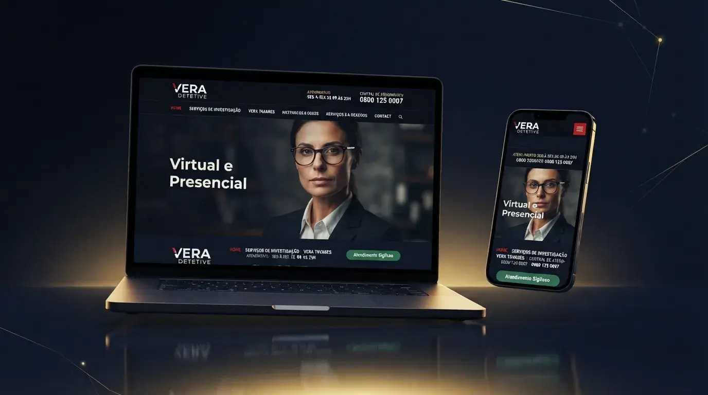 Composição editorial do projeto Vera Detetive Particular